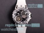 Swiss Roger Dubuis Excalibur Skeleton Flying Tourbillon Watch Rubber Strap